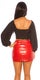 Leatherlook Mini skirt, red